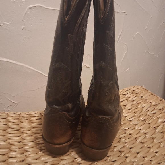 Lucchese 2000 Dark Brown Western Leather Cowboy Boots Size US 10 - Picture 4 of 7